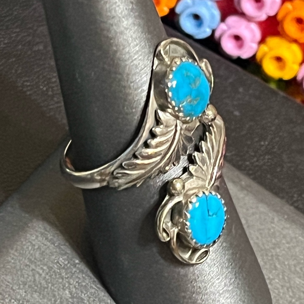 RB Sterling Native American Turquoise Ring - Picture 2 of 14